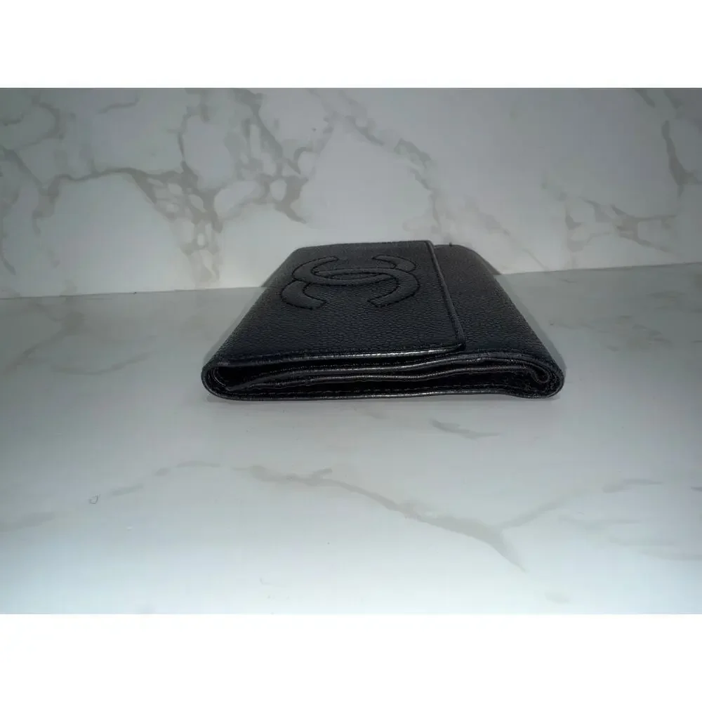 Chanel Caviar Leather Black Wallet